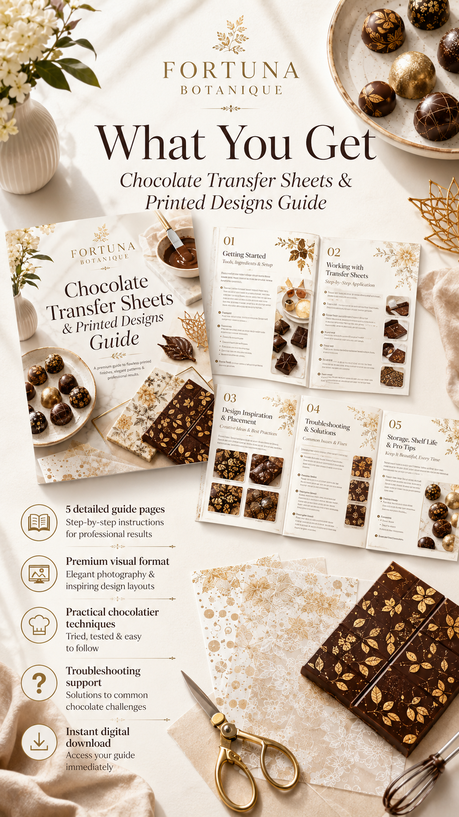 Chocolate Transfer Sheets Guide | Bonbon Decorating PDF