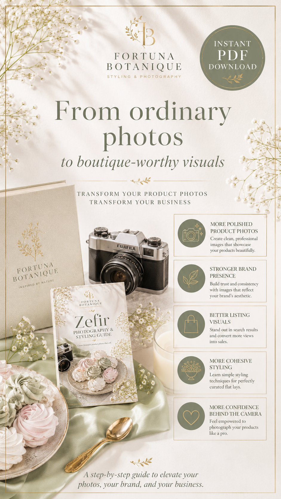 Zefir Photography & Styling Guide | Product Photography, Lighting, Props & Composition for Zefir Flowers