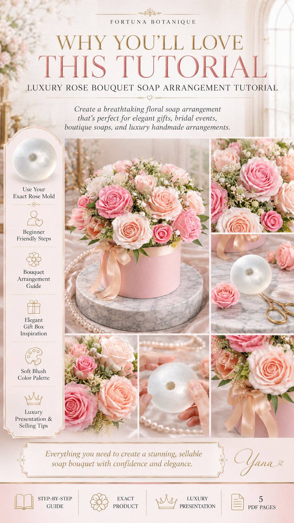 Luxury Rose Bouquet Soap Arrangement Tutorial | Floral Soap Gift Box Guide