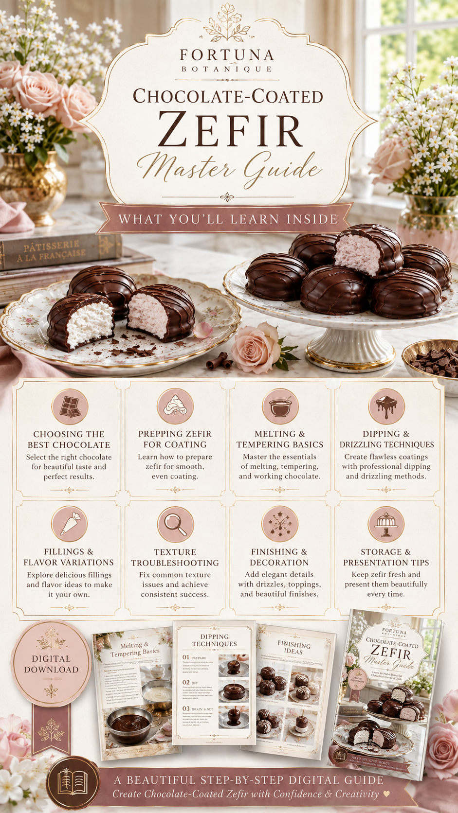 Chocolate-Coated Zefir Master Guide | Chocolate Dipping & Decorating PDF