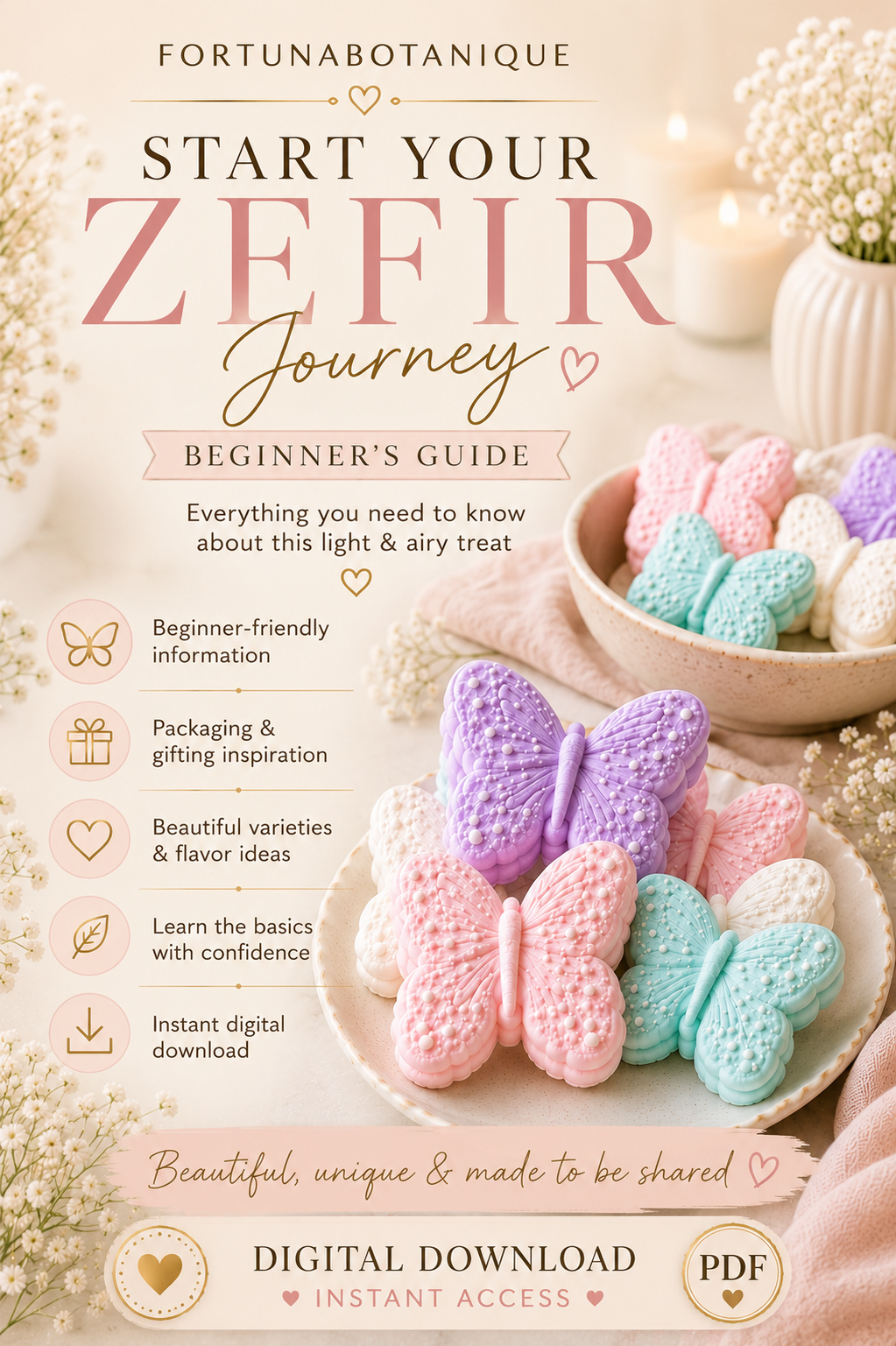 What Is Zefir? Beginner’s Guide | Learn the Basics of Russian Marshmallow Flowers | Premium PDF Introduction for Beginners