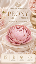 Peony Flower Silicone Mold for Soap, Candles, Resin, Chocolate & Zefir
