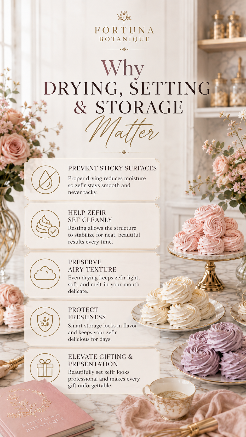 Zefir Drying, Setting & Storage Master Guide | Humidity, Airflow, Shelf Life, Freshness, Packaging & Troubleshooting PDF for Home Bakers