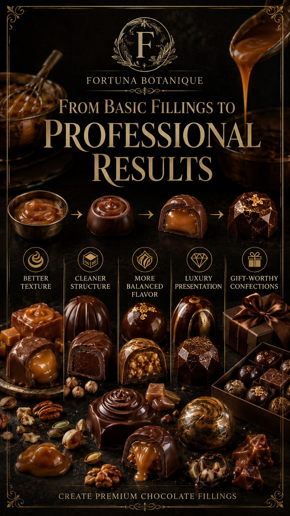 Caramel, Praline & Nut Filling Guide | Bonbon Fillings, Truffle Centers, Texture & Flavor Pairing PDF