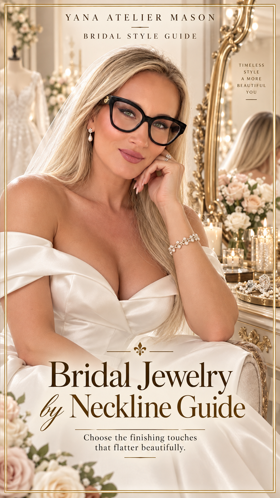 Bridal Jewelry by Neckline Guide | Wedding Dress Jewelry Styling & Accessory Guide