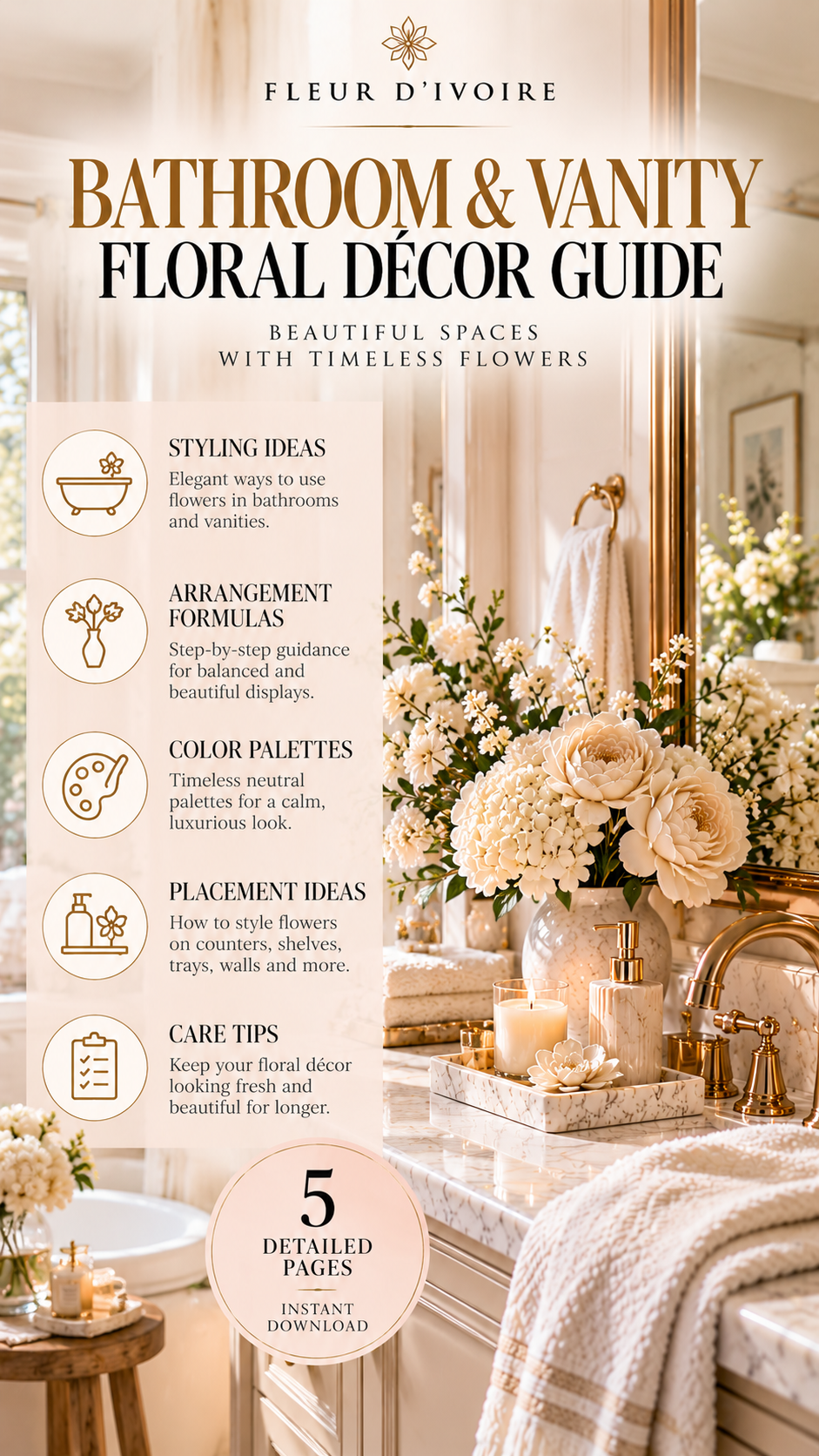Bathroom & Vanity Floral Décor Guide
