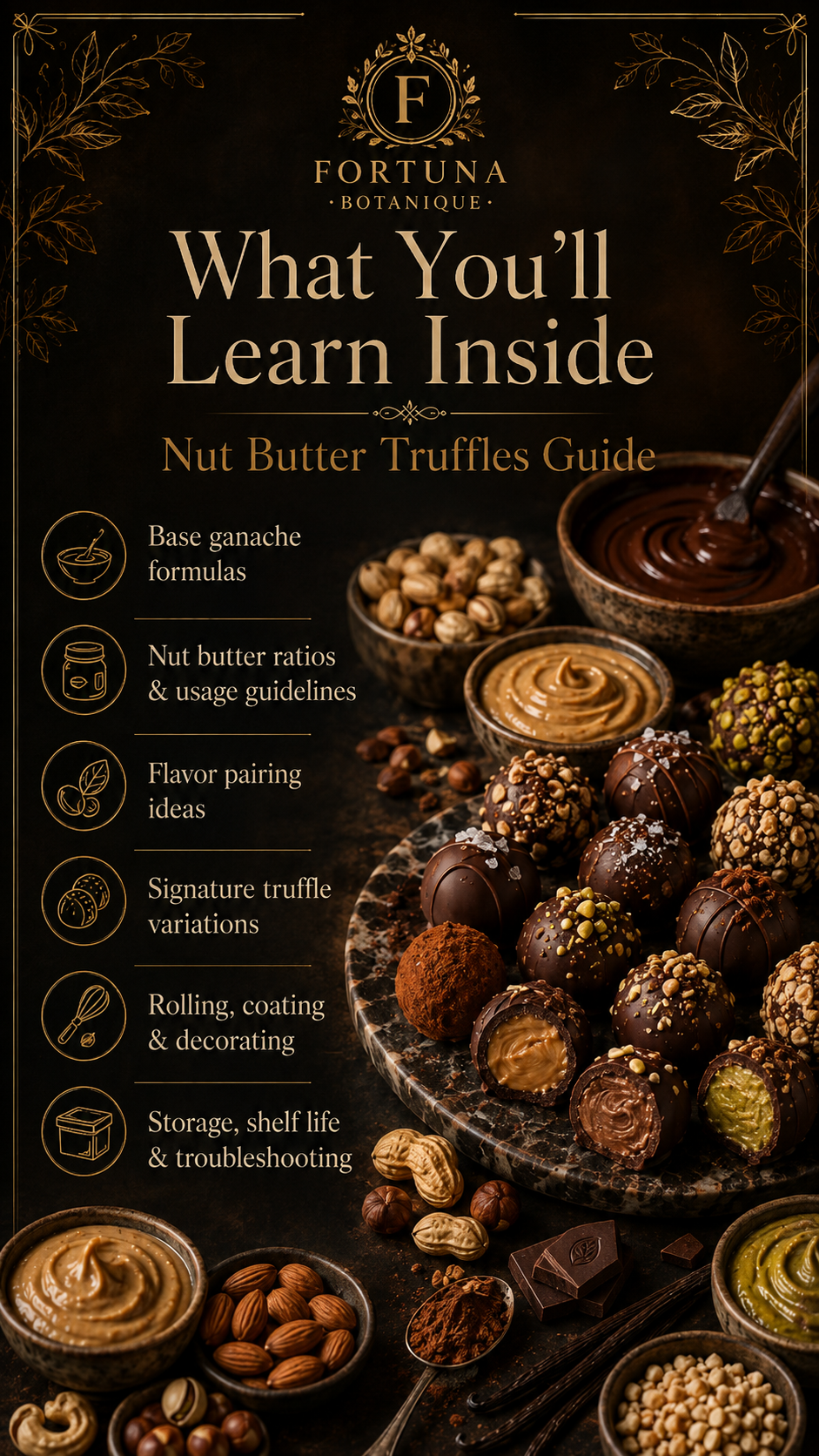 Nut Butter Truffles Guide | Chocolate Truffle Filling, Flavor Pairing & Finishing PDF
