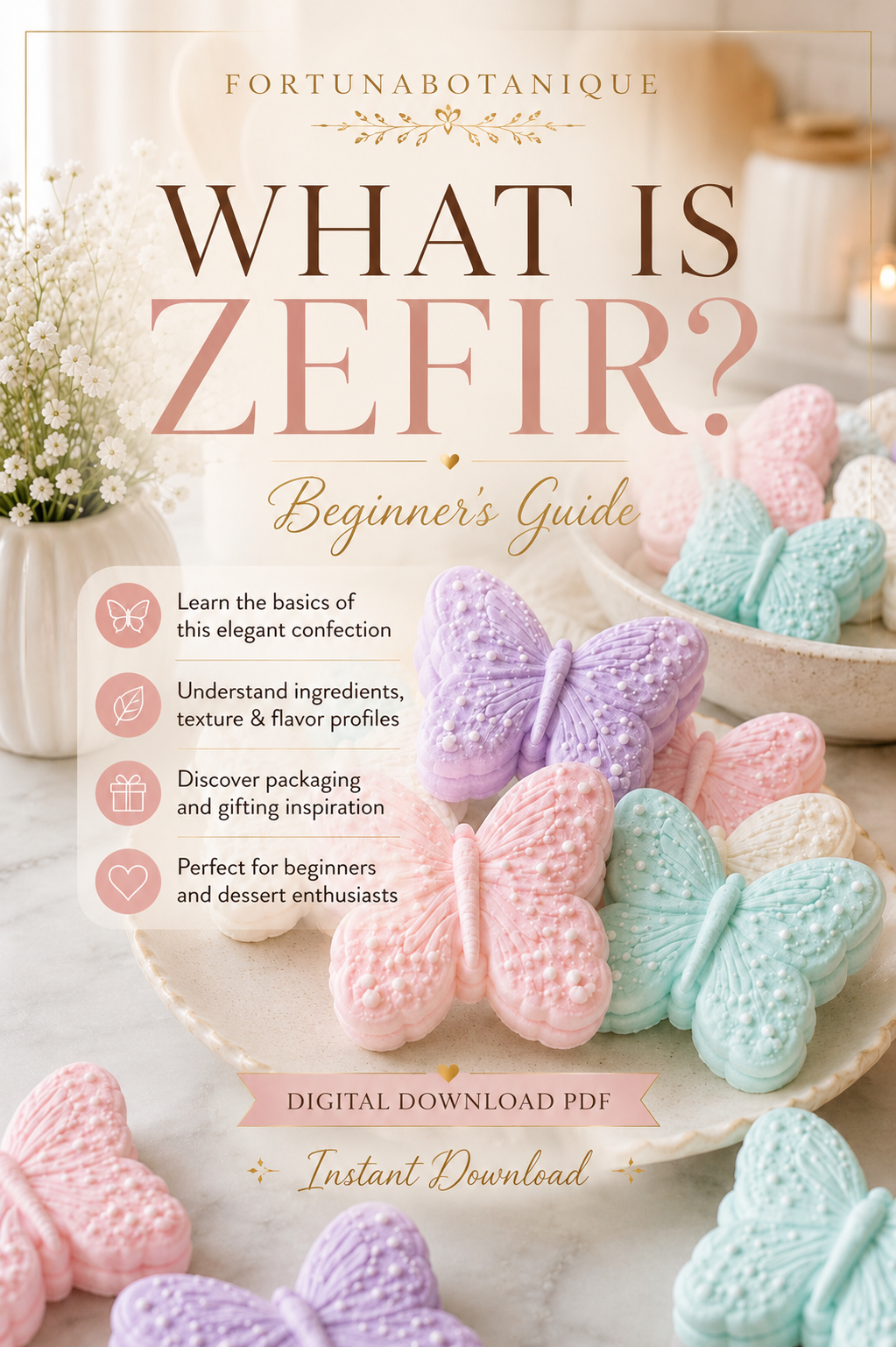 What Is Zefir? Beginner’s Guide | Learn the Basics of Russian Marshmallow Flowers | Premium PDF Introduction for Beginners