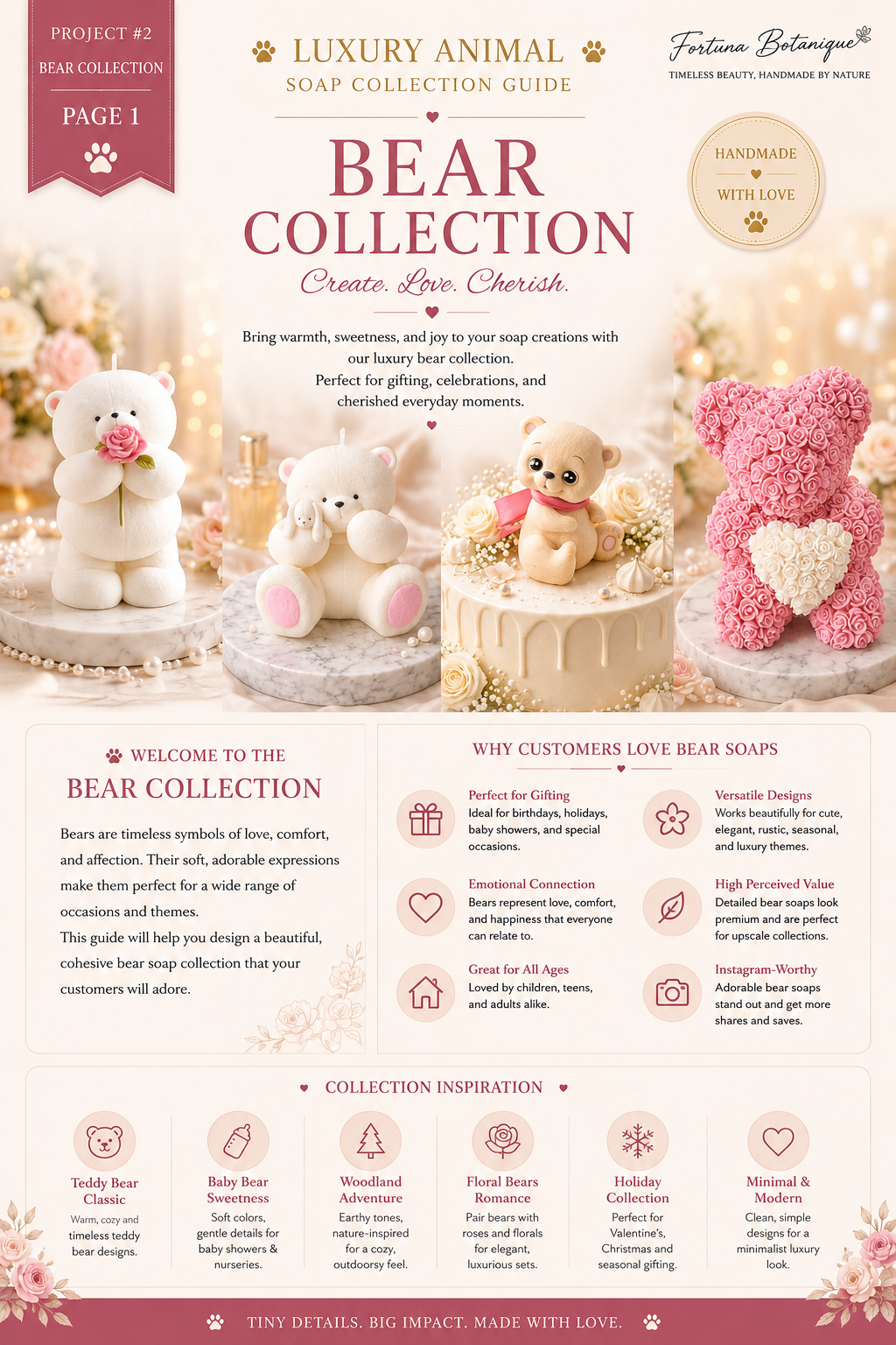 Luxury Teddy Bear Soap Collection Guide | Cute Handmade Bear Soap Ideas | Premium Soap Design PDF | Instant Digital Download