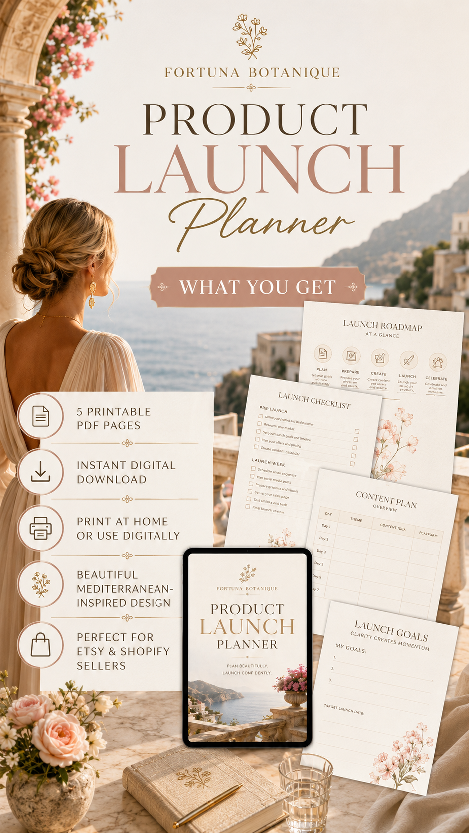 Product Launch Planner Printable PDF | Fortuna Botanique