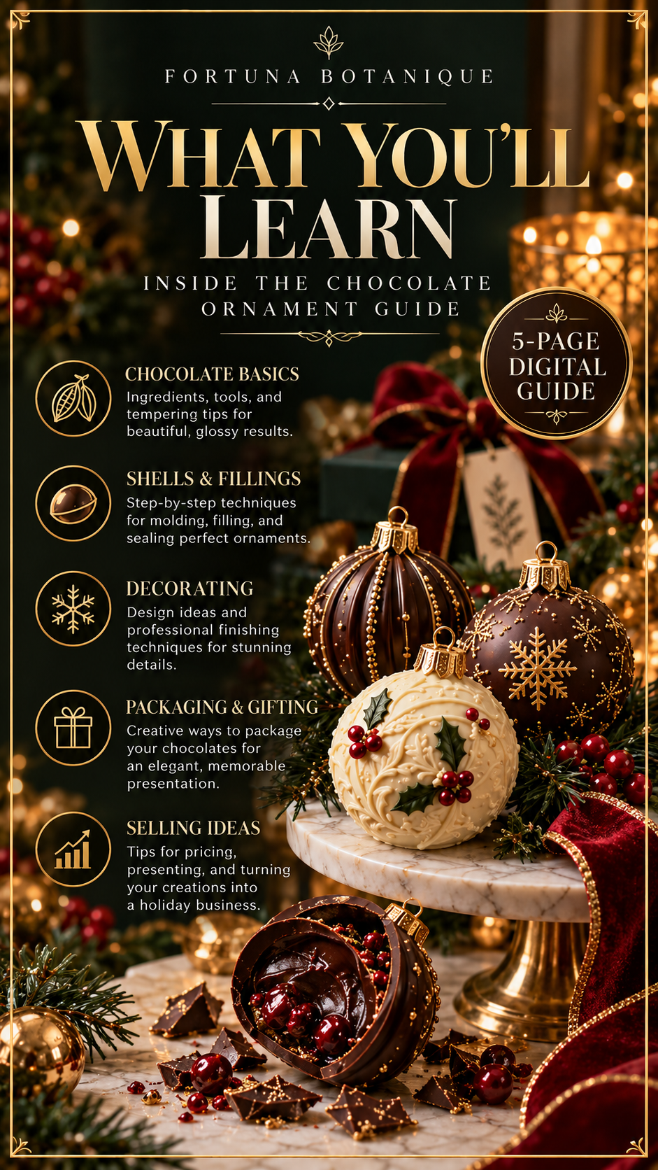 Chocolate Ornament Guide | Molded Christmas Chocolates, Decorating, Packaging & Selling