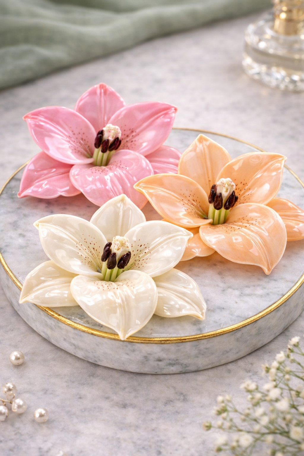 Lily Silicone Flower Mold for Soap, Candles, Resin, Chocolate & Zefir