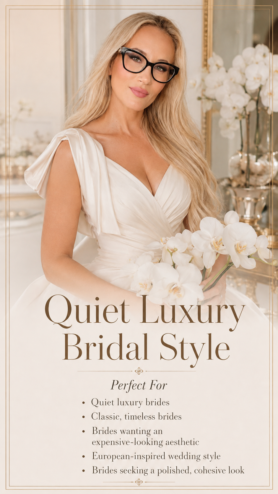 Quiet Luxury Bridal Style Guide | Elegant Luxury Wedding Styling