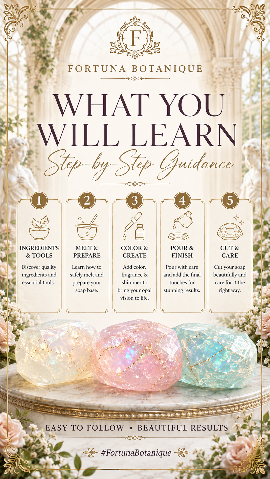 Ultimate Opal Gemstone Soap Tutorial | Luxury Melt & Pour Soap Making Guide