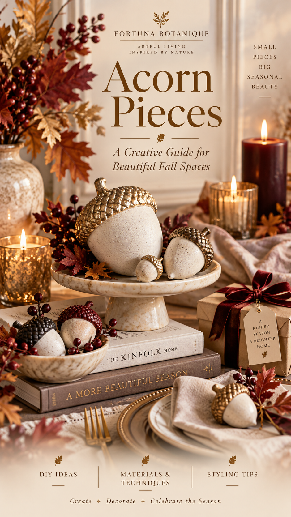 Concrete Acorn Decor Guide | DIY Fall Acorn Pieces & Seasonal Styling