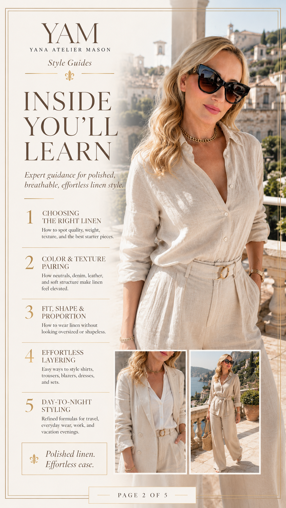 How to Style Linen | Elegant Summer Outfit & Styling Guide | Digital Fashion E-Book