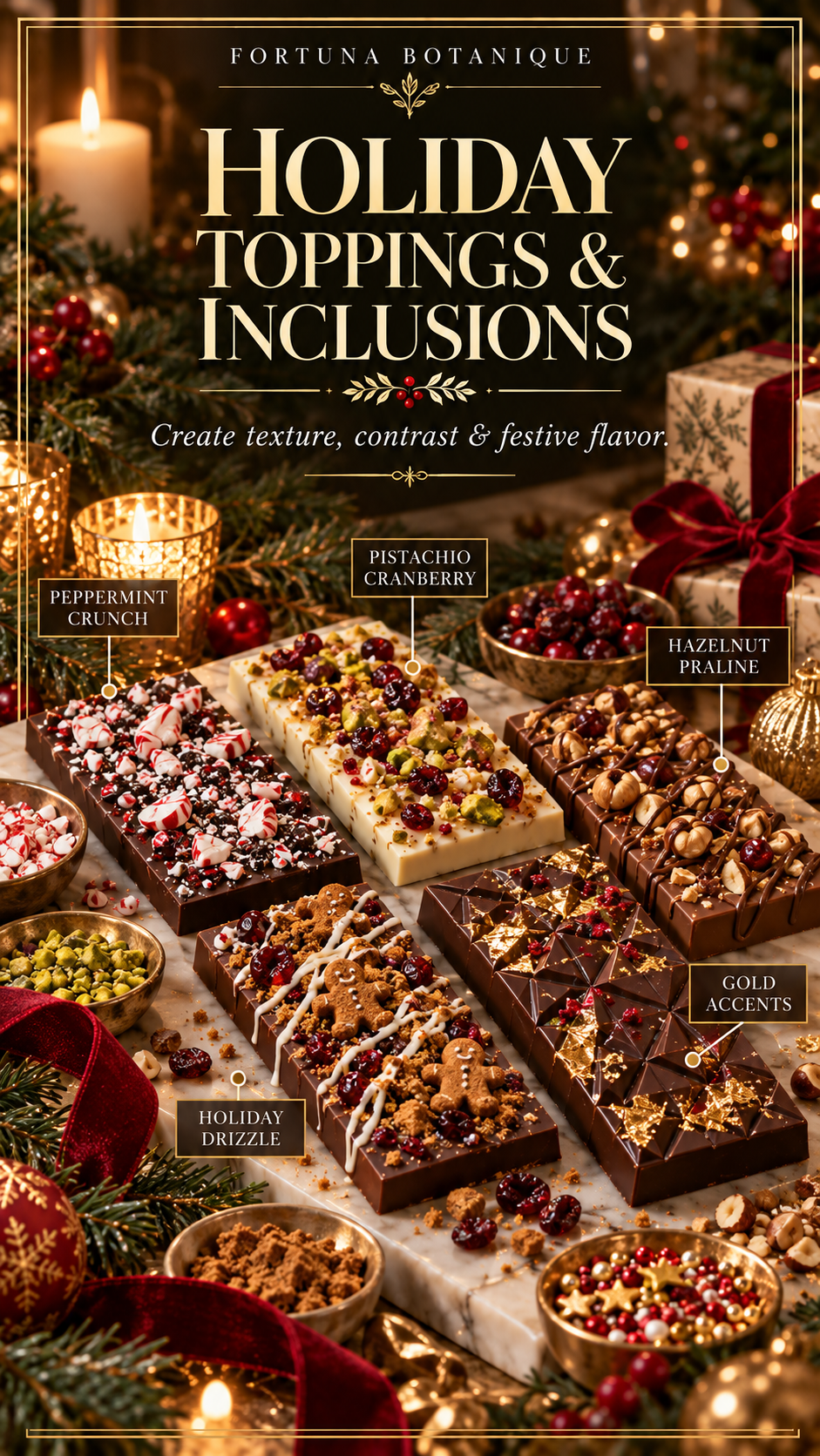 Christmas Chocolate Bar Guide | Luxury Holiday Chocolate Bars, Fillings, Decorating & Packaging
