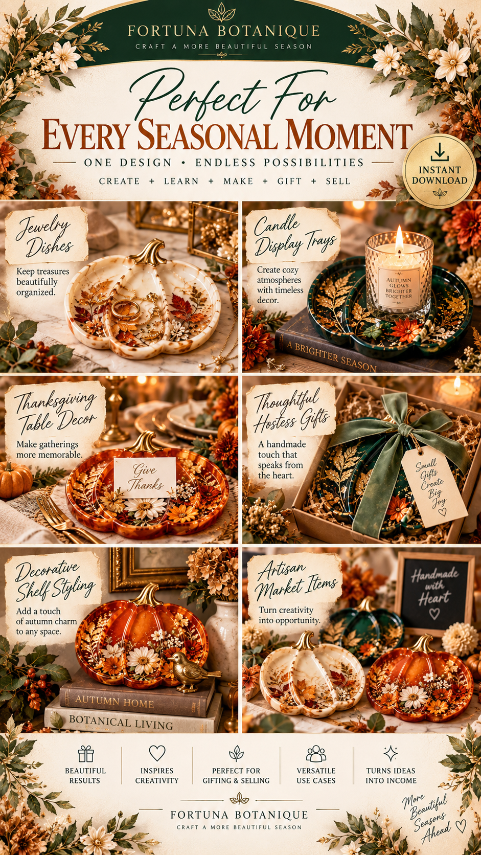 Resin Pumpkin Trays Tutorial Guide | Fall Epoxy Resin Project