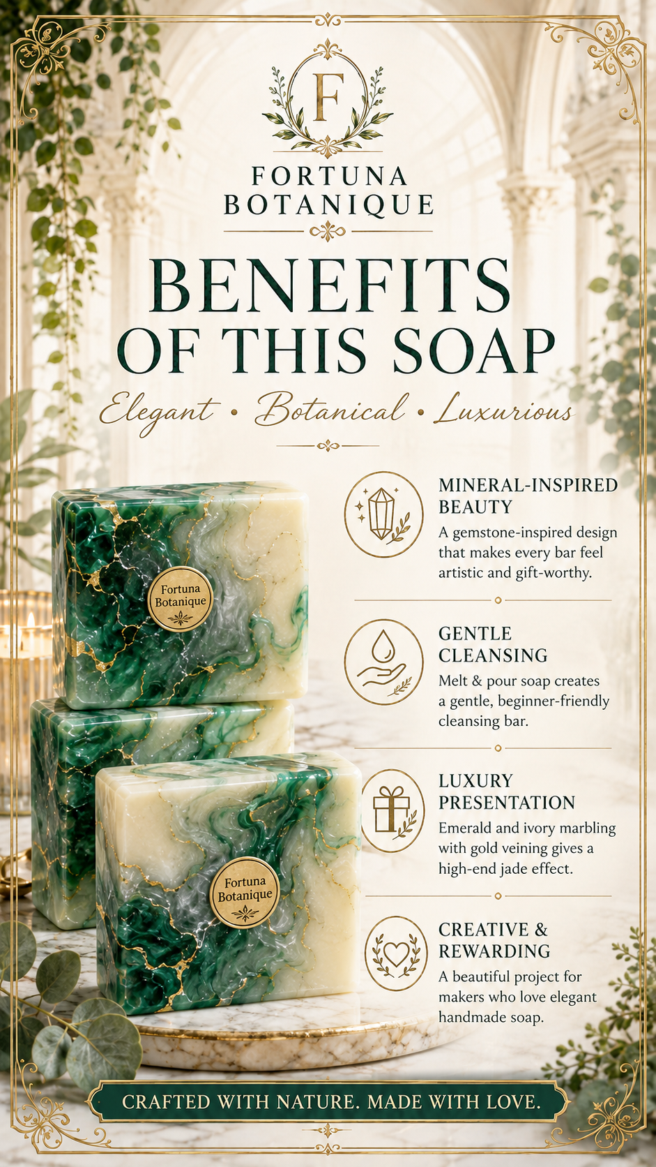 Emerald Jade Soap Tutorial | Luxury Melt & Pour Gemstone Soap Making Guide