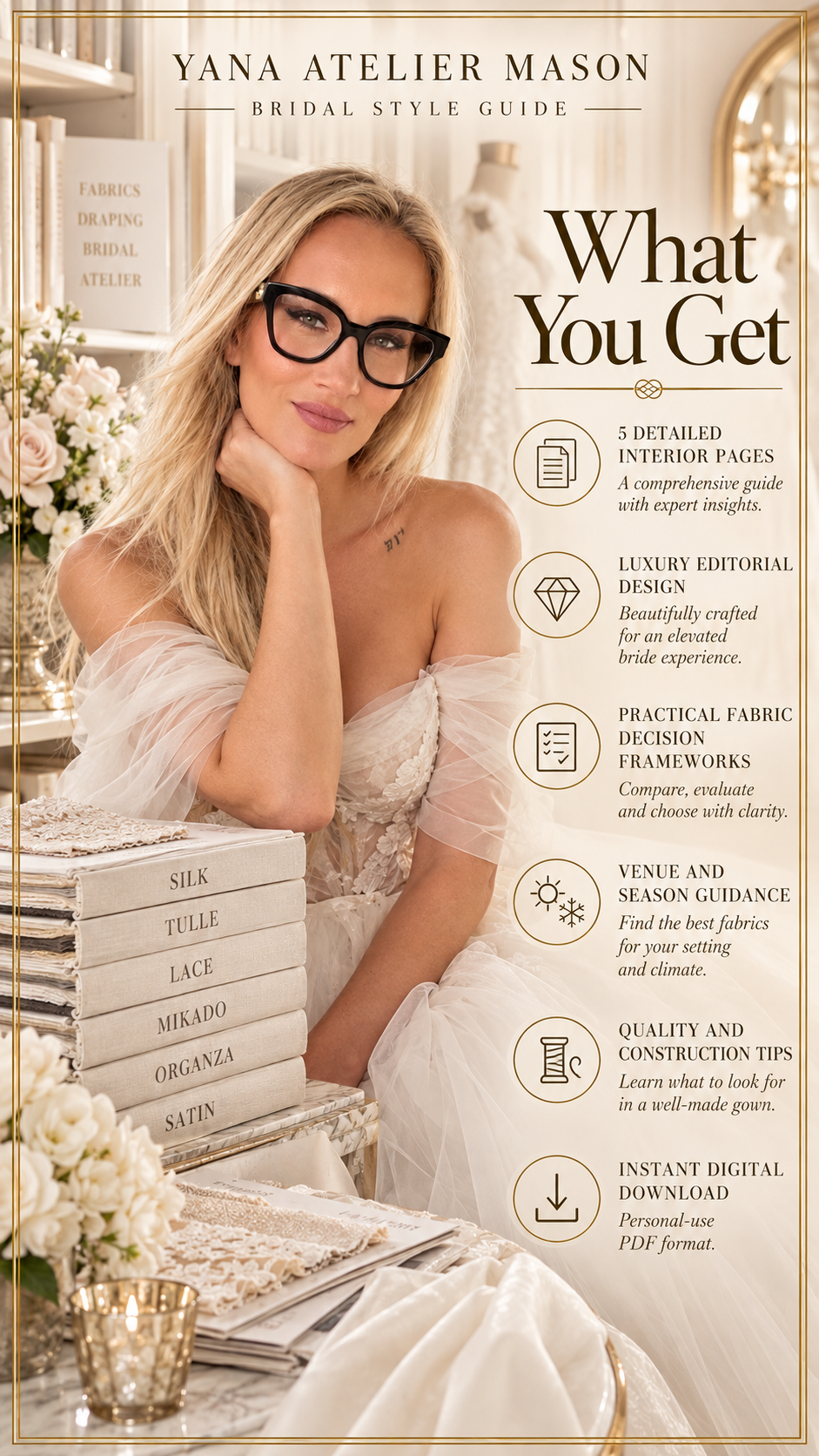 Wedding Dress Fabric Guide | Bridal Fabrics, Texture, Drape & Dress Styling