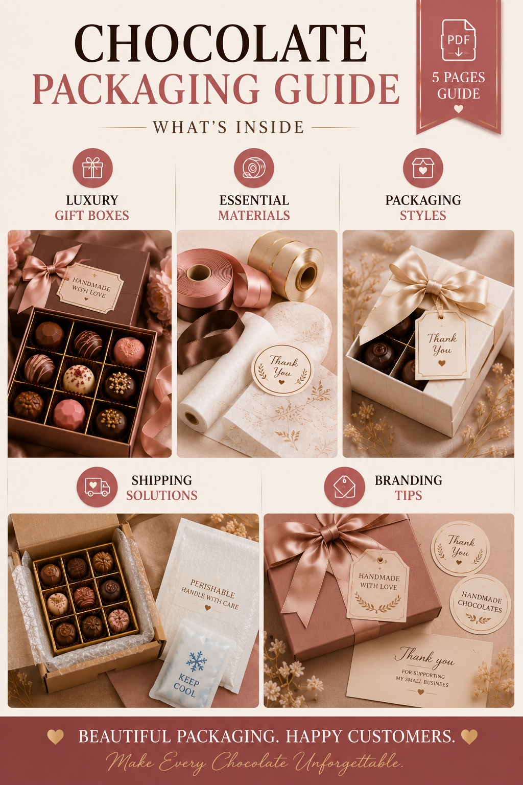 Luxury Chocolate Packaging Guide | Premium Gift Box Ideas, Branding & Packaging Inspiration (Instant PDF Download)