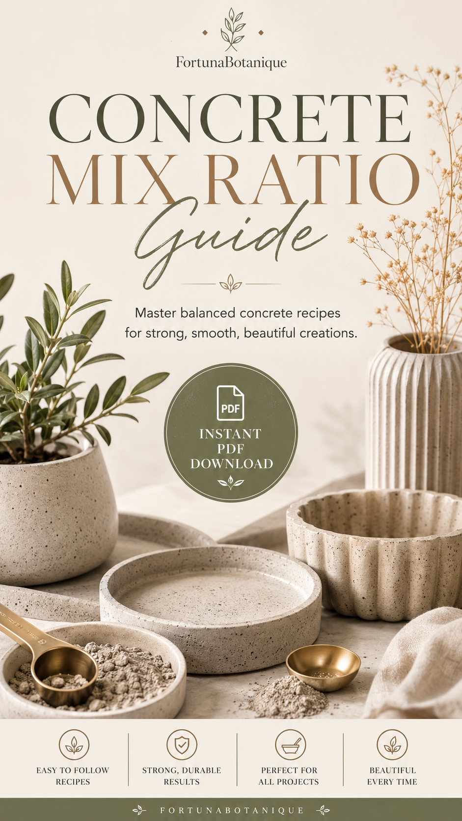 Concrete Mix Ratio Guide PDF | Concrete Recipes, Water Balance & Troubleshooting for Makers