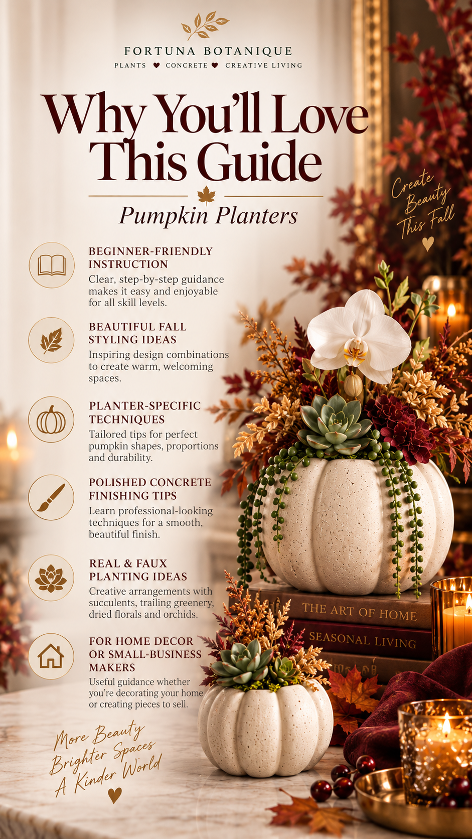 Pumpkin Concrete Planters Guide | DIY Fall Planters & Seasonal Styling