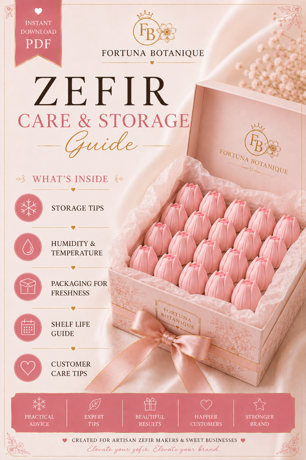 Zefir Care & Storage Guide | Keep Zefir Fresh Longer | Professional Storage & Packaging Guide | Instant PDF Download