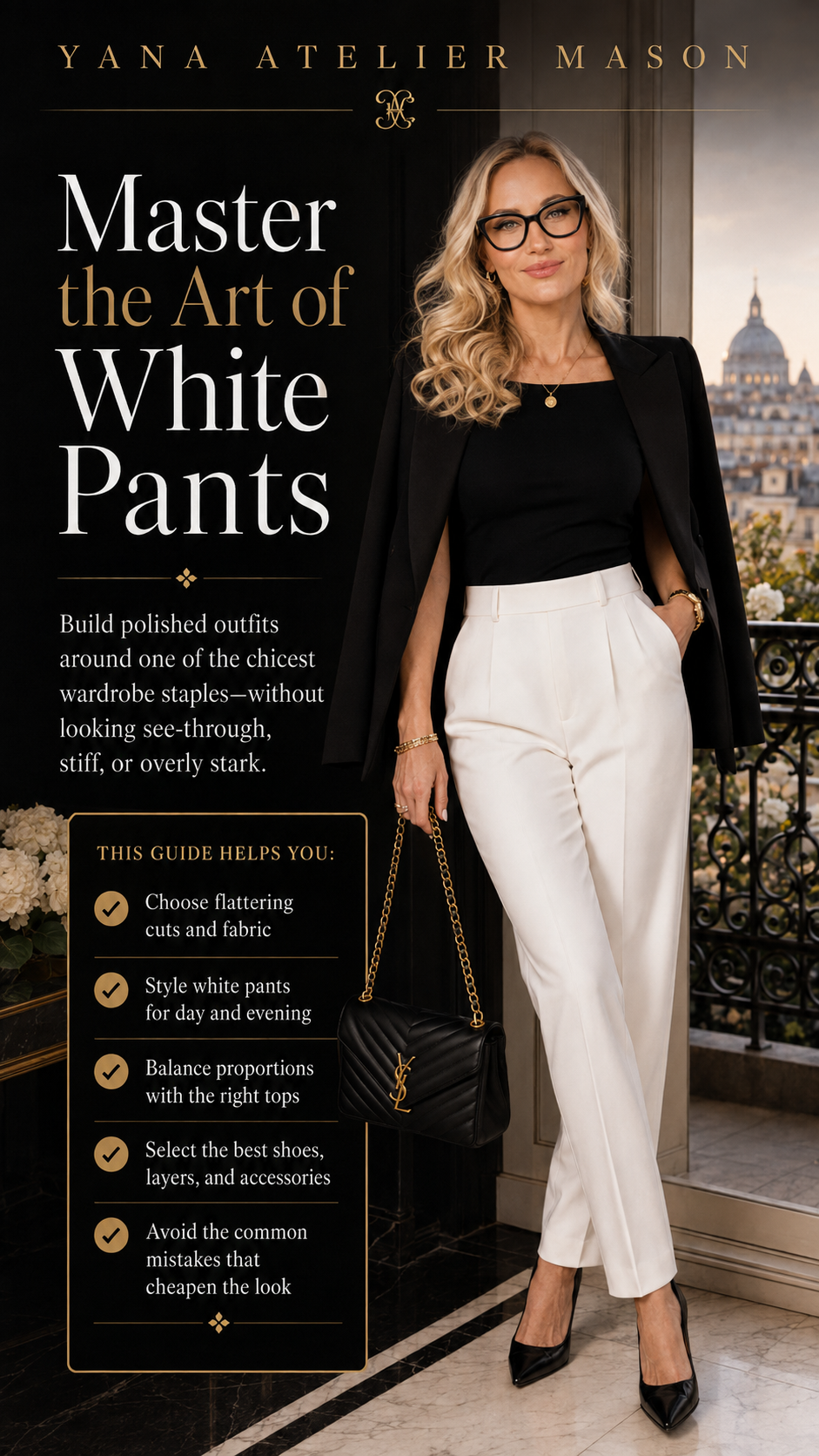 How to Style White Pants Guide | Elegant Outfit Styling & Wardrobe Guide