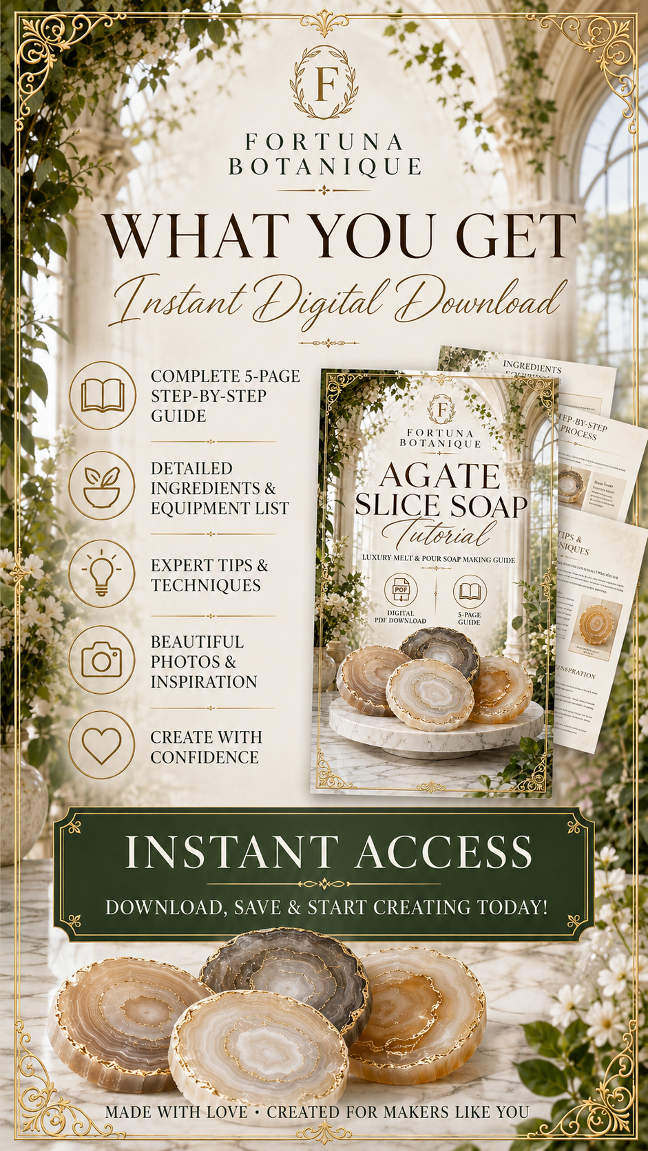 Agate Slice Soap Tutorial | Luxury Melt & Pour Gemstone Soap Making Guide