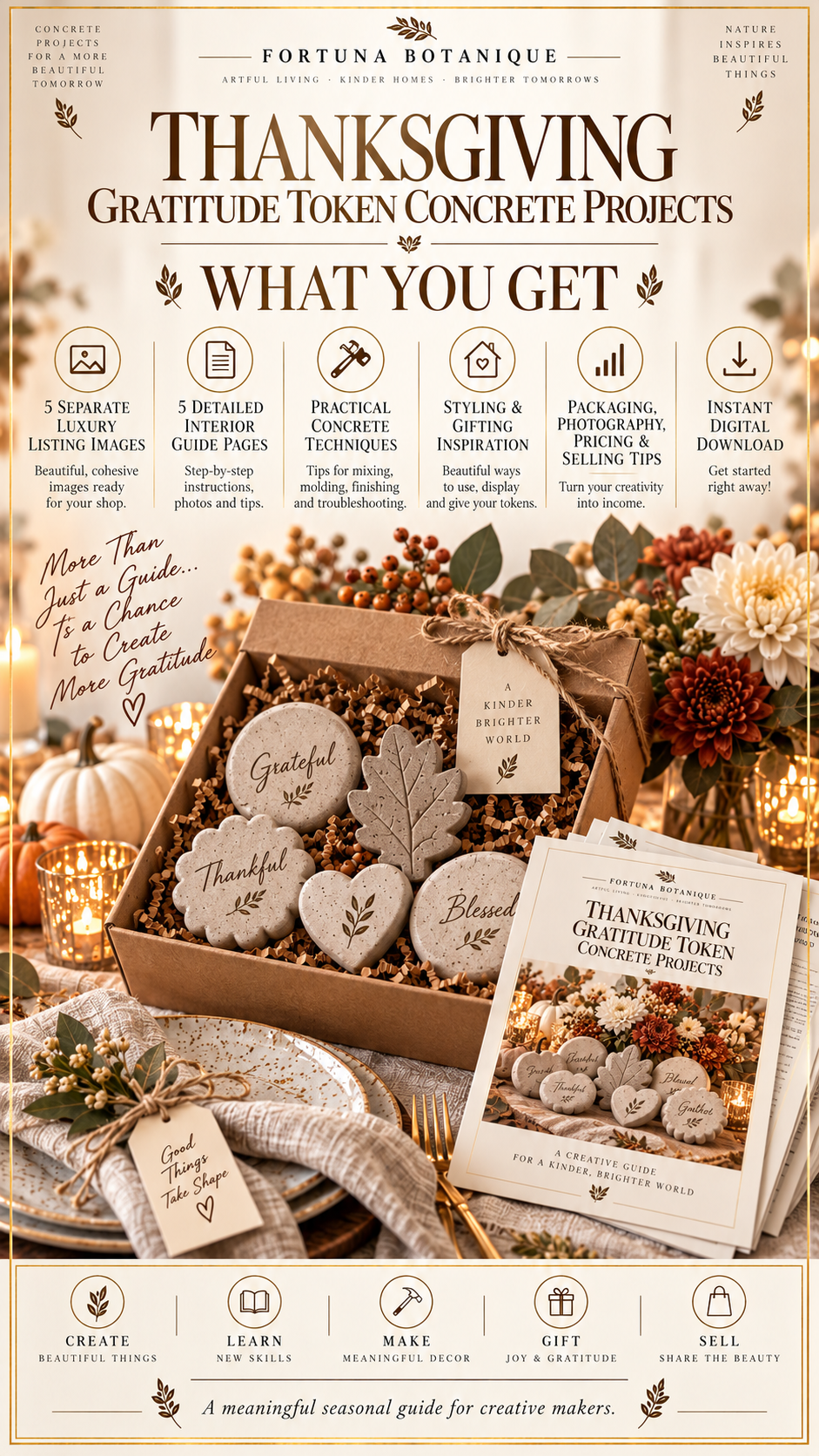 Thanksgiving Napkin Ring Holder Concrete Projects Guide | DIY Holiday Table Tutorial