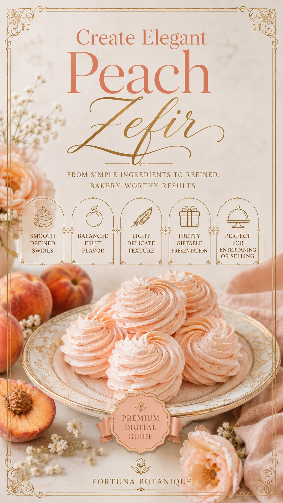 Peach Zefir Recipe Guide | Premium Fruit Marshmallow Recipe PDF