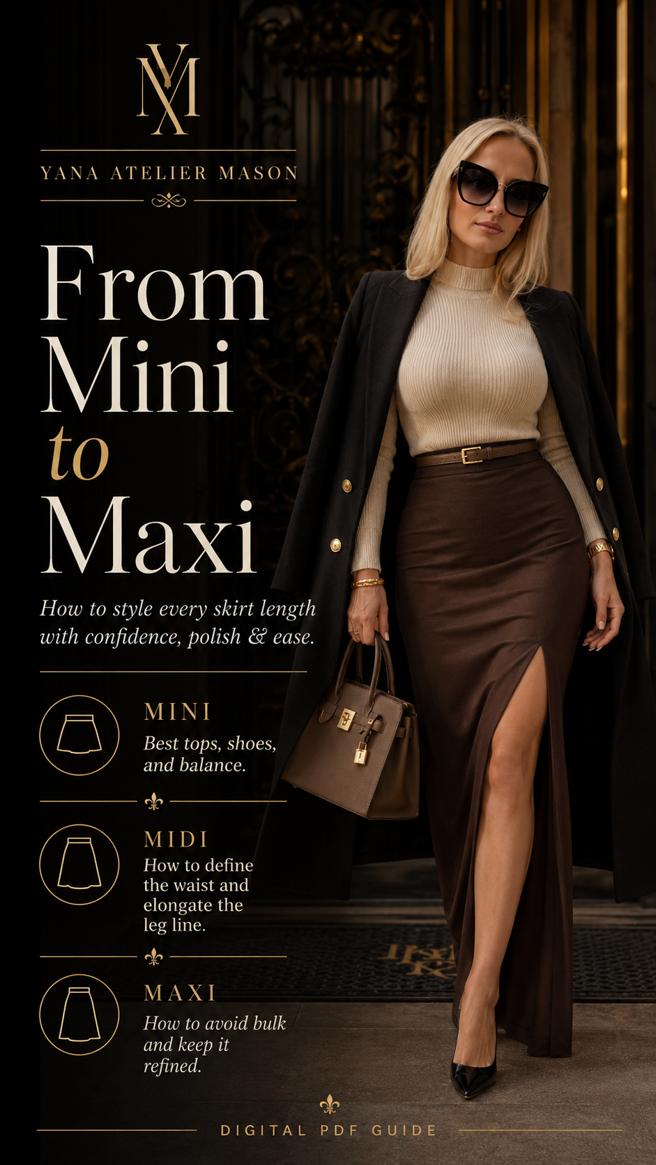 Skirt Styling Master Guide | Mini Midi Maxi Outfit Styling & Wardrobe PDF