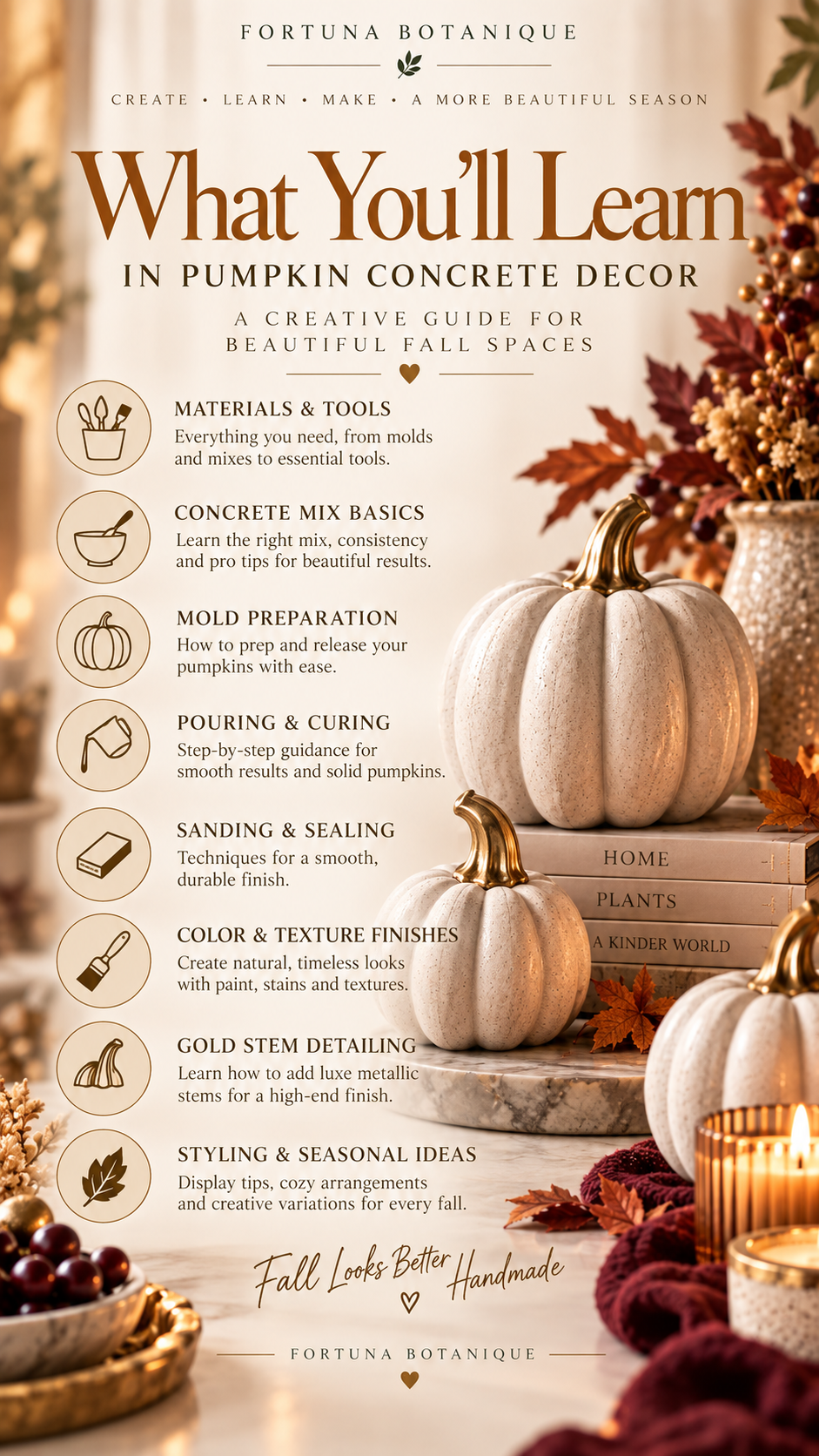 Pumpkin Concrete Decor Guide | DIY Fall Concrete Pumpkin Tutorial