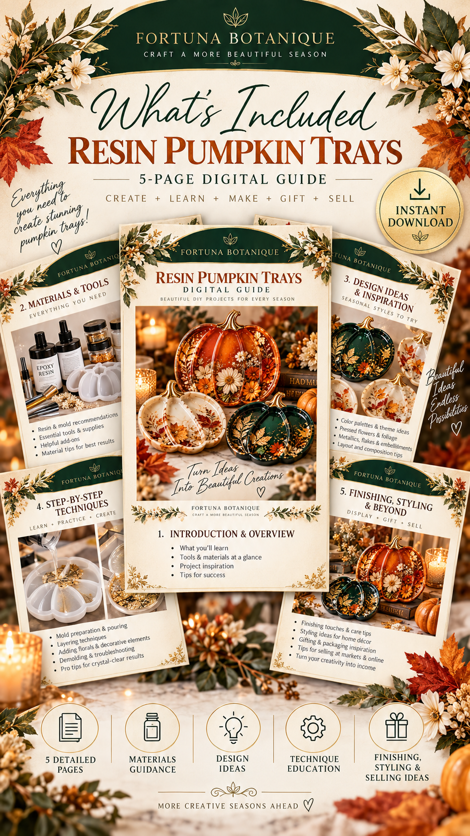 Resin Pumpkin Trays Tutorial Guide | Fall Epoxy Resin Project