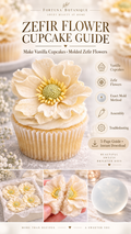 Zefir Flower Cupcake Guide | Vanilla Cupcakes + Molded Zefir Flowers