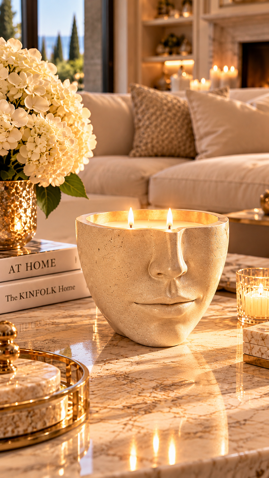 3D Face Planter Silicone Mold | Resin & Concrete Head Vase Mold