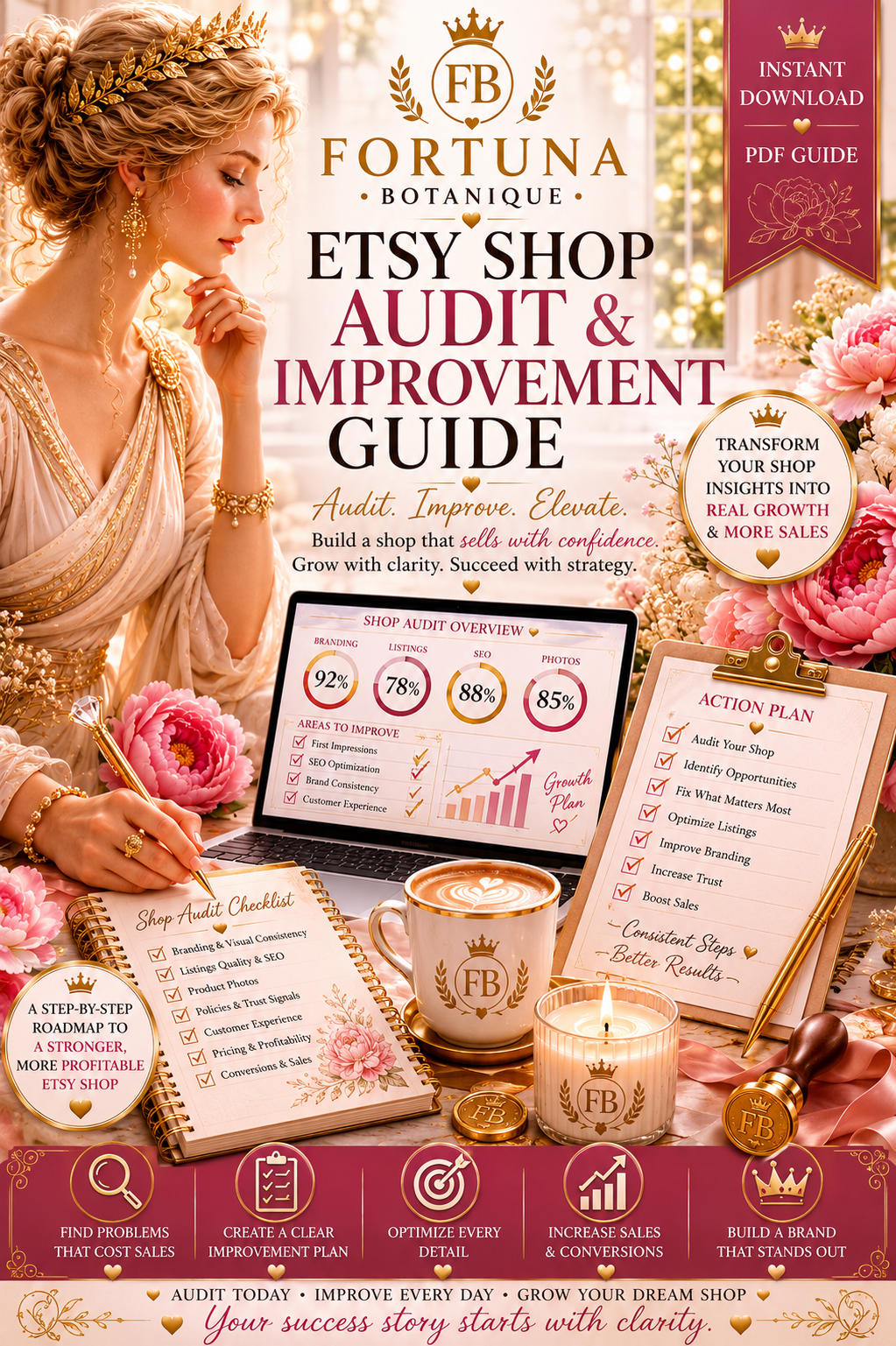 Etsy Shop Audit & Improvement Guide | Instant PDF Download