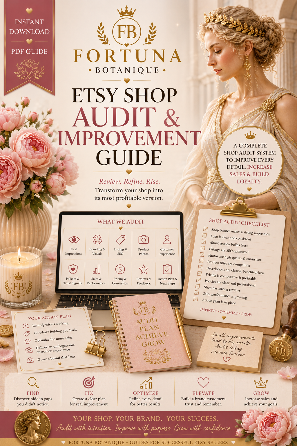 Etsy Shop Audit & Improvement Guide | Instant PDF Download