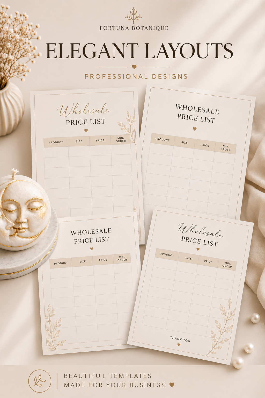 Luxury Candle Price List Templates | Printable Wholesale & Retail Pricing Sheets | Editable Candle Business Forms | Instant PDF Download