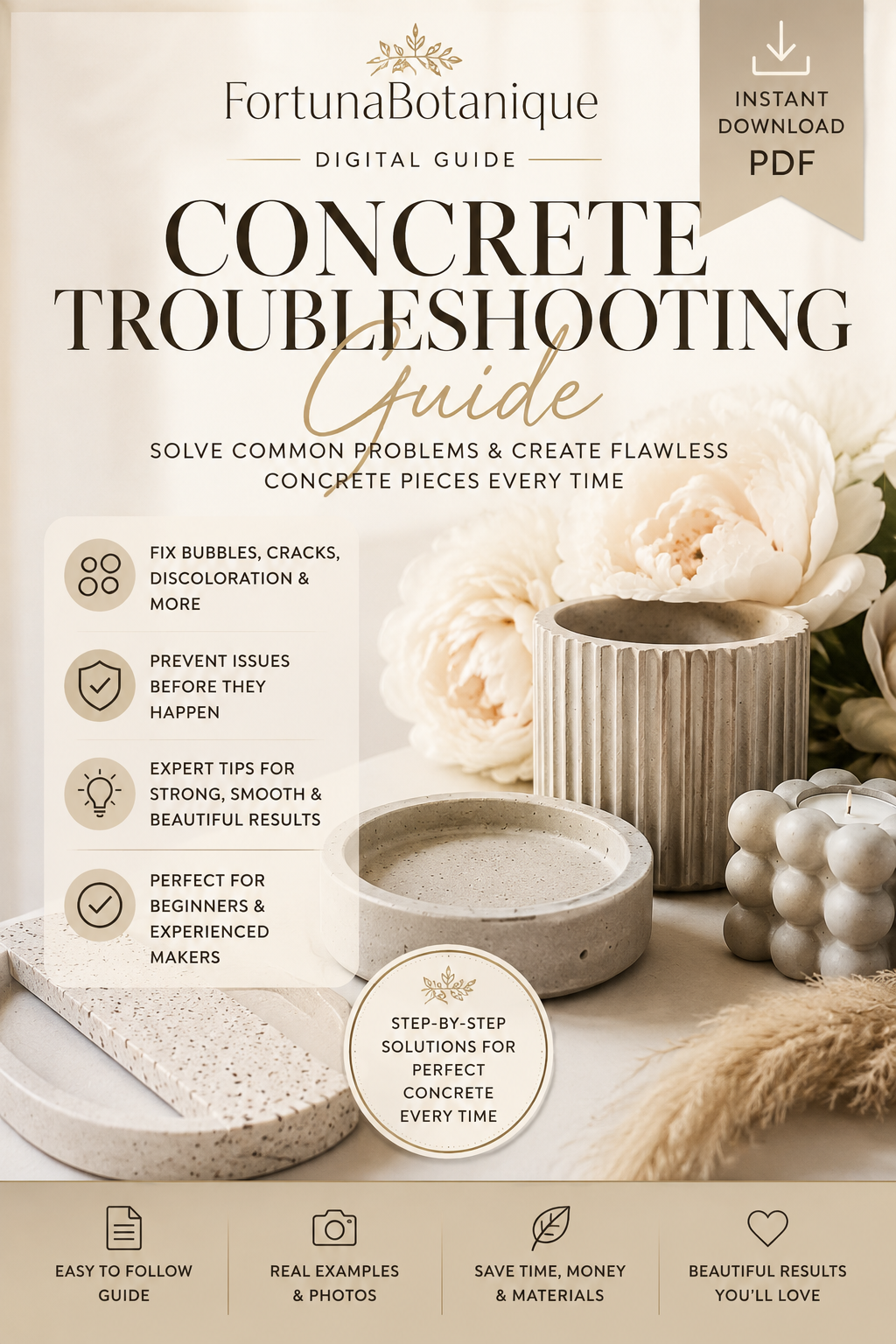 Concrete Troubleshooting Guide | Fix Common Casting Problems & Improve Your Results | Instant PDF Download