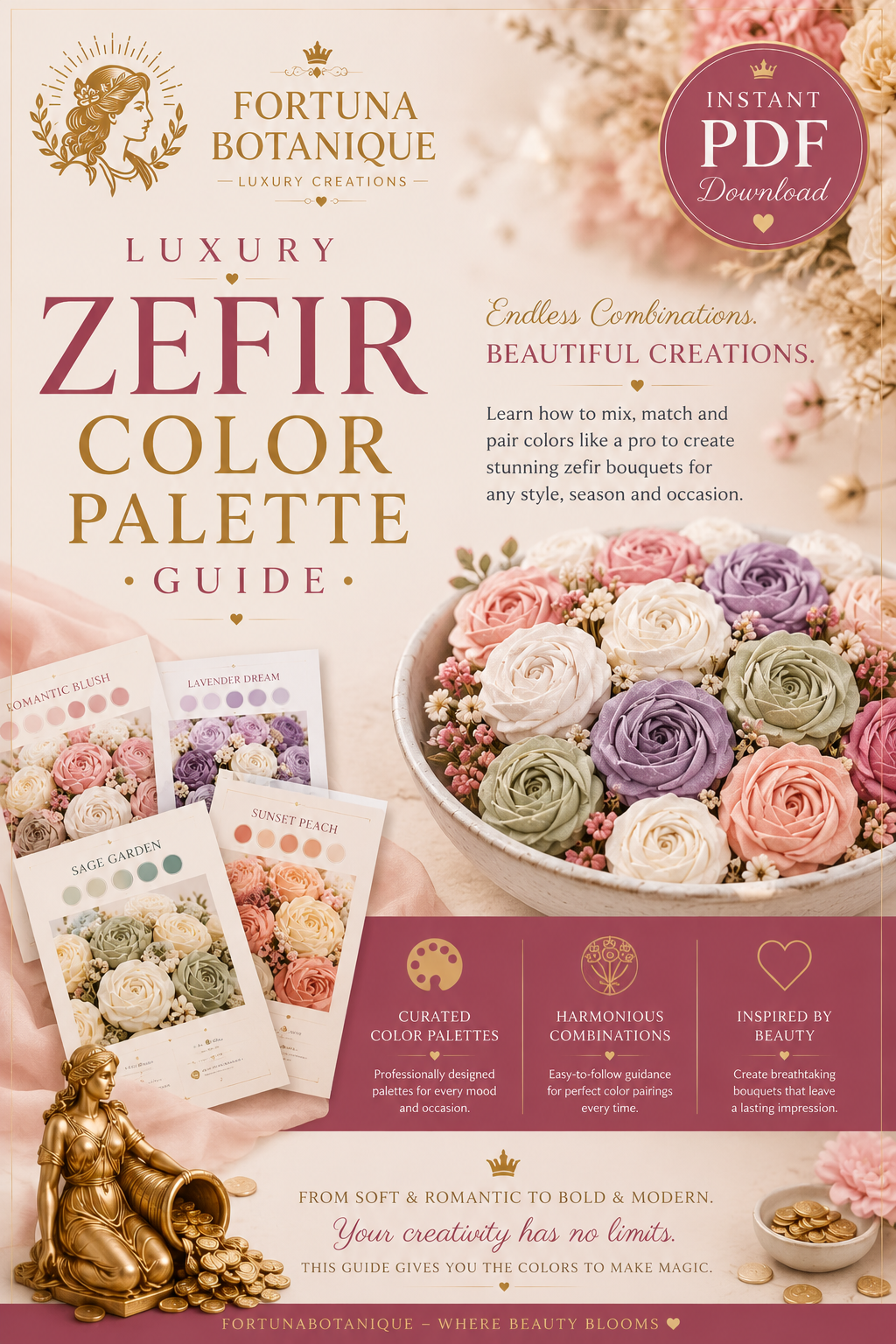 Luxury Zefir Color Palette Guide | Instant PDF Download