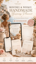 Monthly & Weekly Handmade Business Planner | Printable PDF