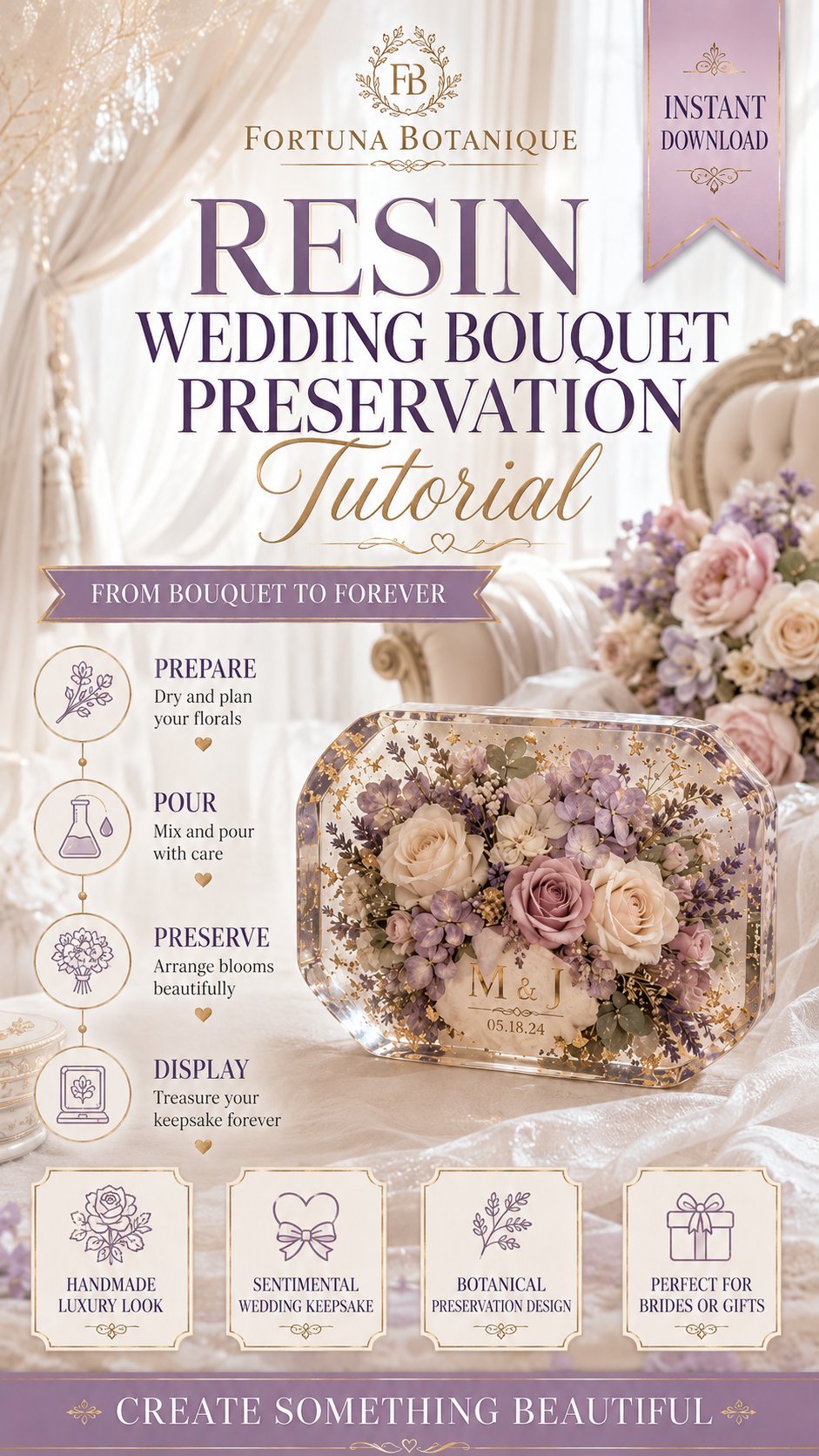 Resin Wedding Bouquet Preservation Tutorial | Floral Keepsake Guide