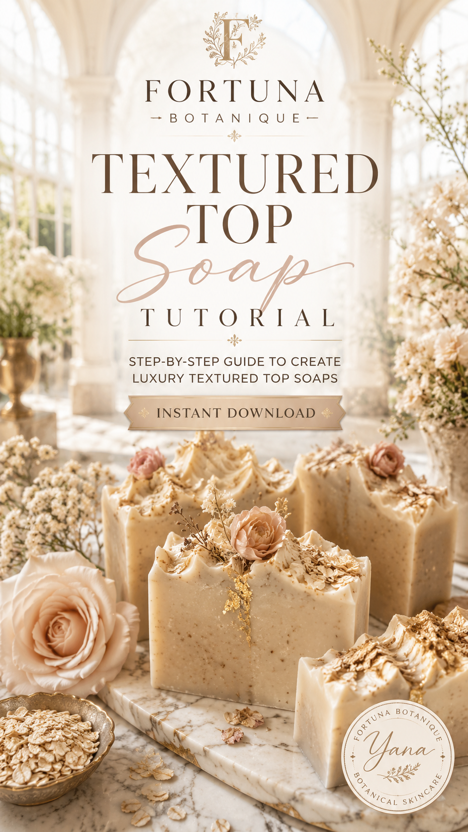 Textured Top Soap Tutorial PDF Guide | Luxury Botanical Soapmaking Technique | Instant Digital Download