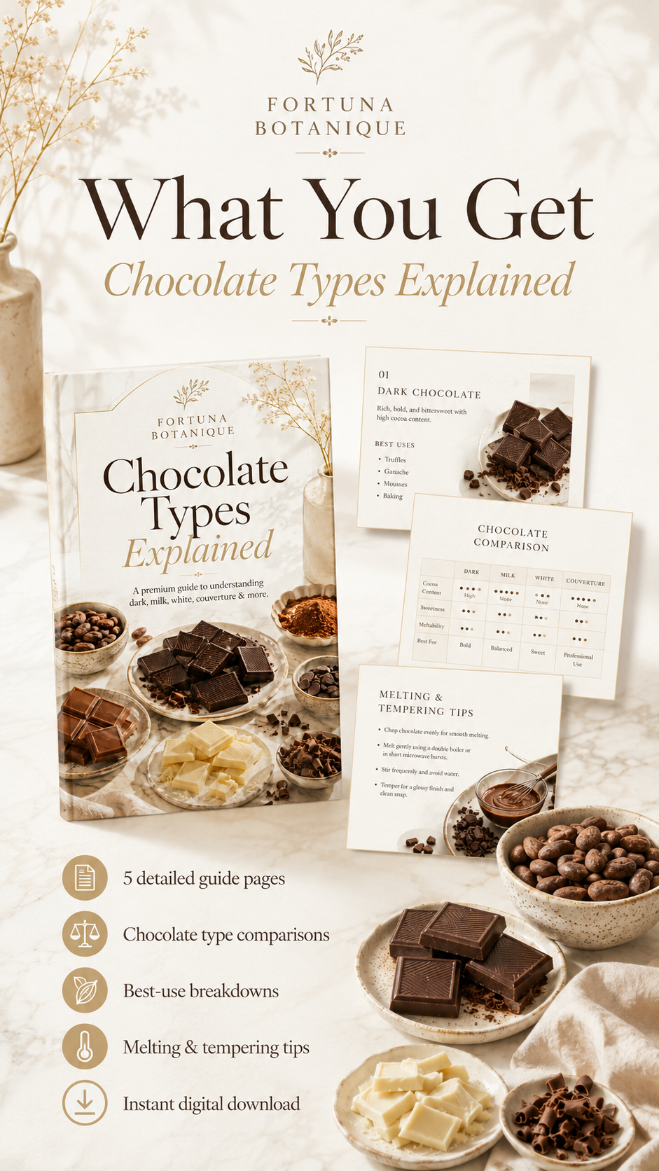 Chocolate Types Explained | Dark, Milk, White & Couverture Chocolate Guide
