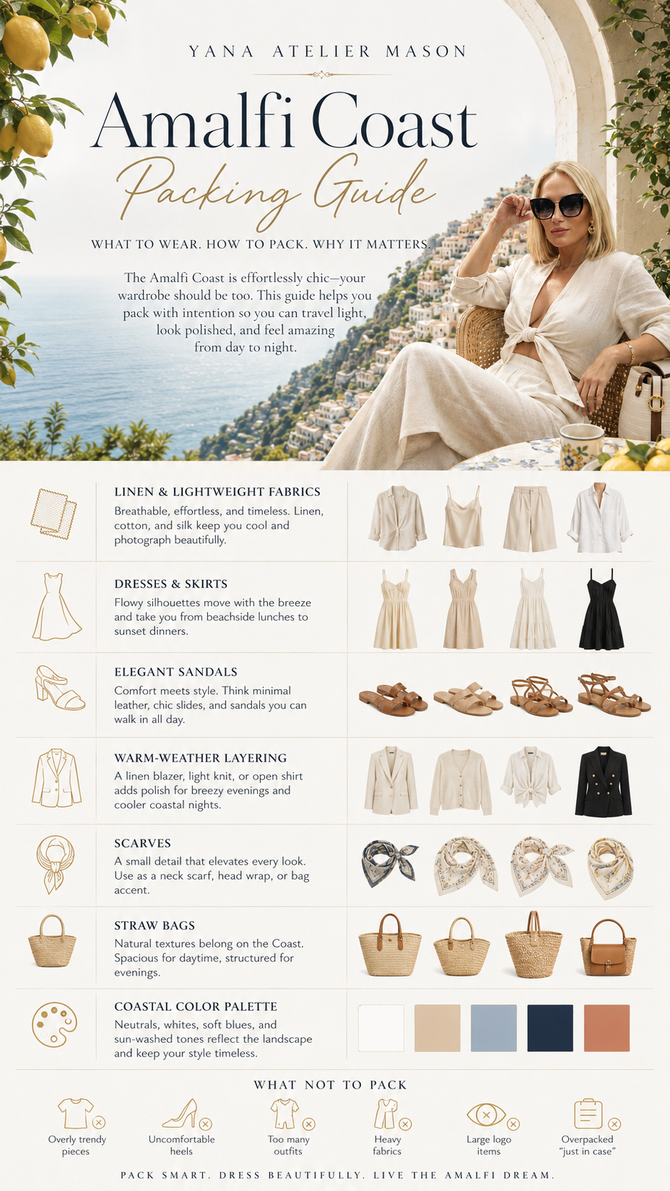 Amalfi Coast Packing Guide | Italian Summer Capsule Wardrobe & Vacation Style Guide