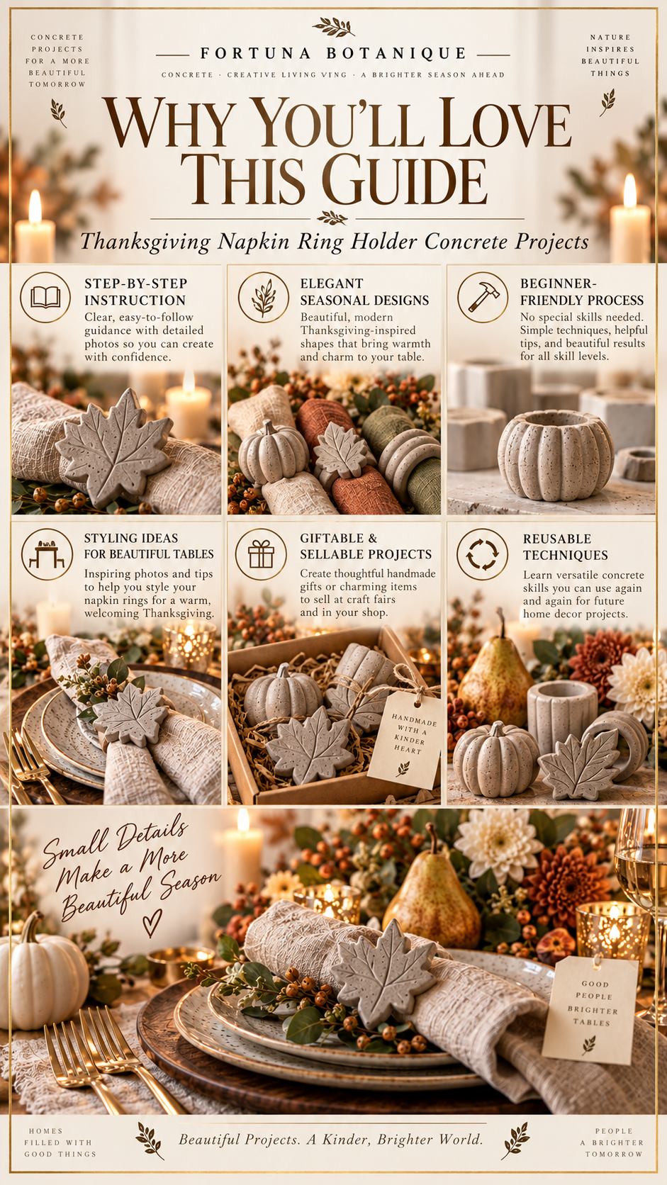 Thanksgiving Napkin Ring Holder Concrete Projects Guide | DIY Holiday Table Tutorial