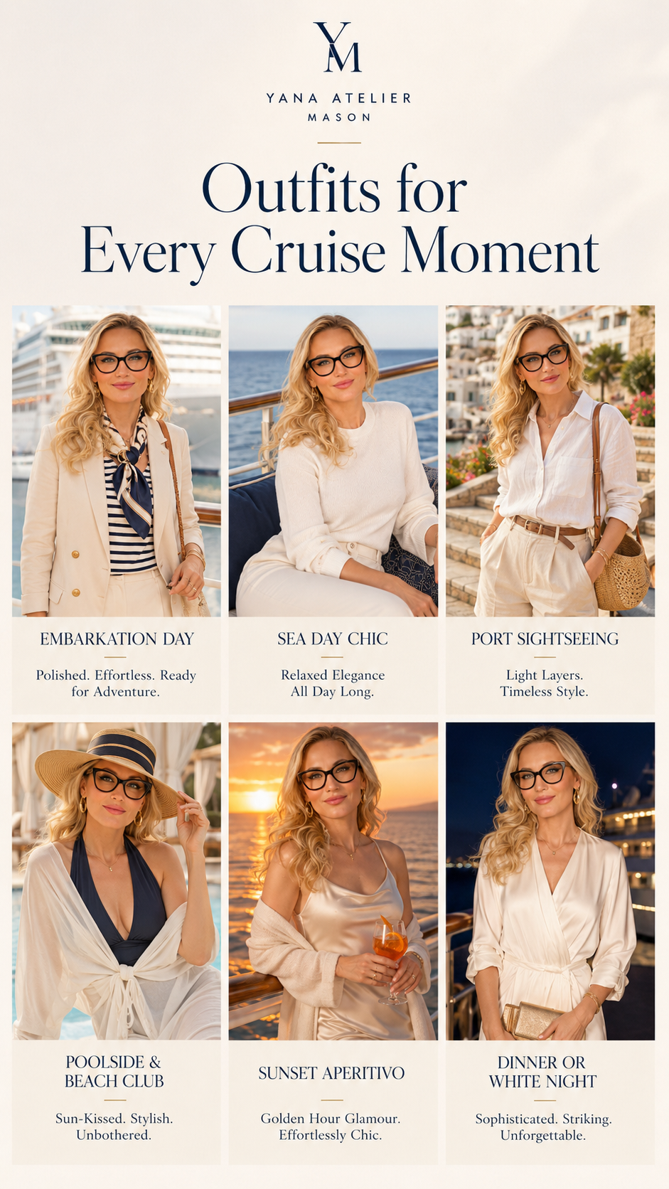 Mediterranean Cruise Style Guide | Cruise Outfit Ideas, Packing Guide, Resort Wear & Elegant Vacation Style PDF