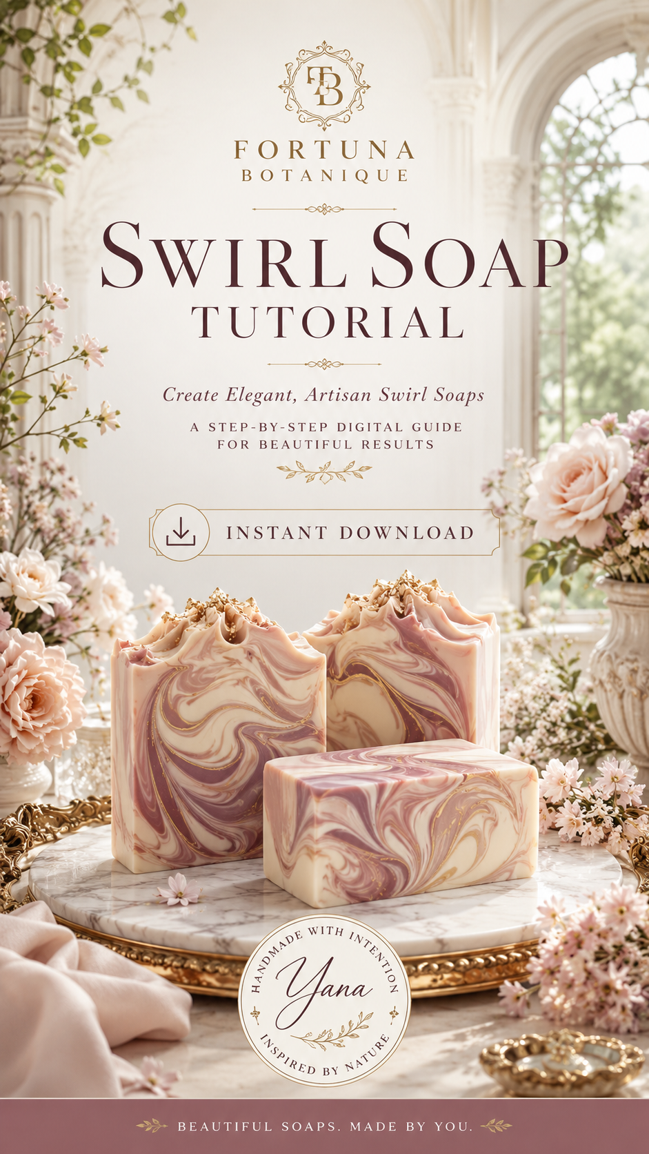 Swirl Soap Tutorial PDF Guide | Luxury Artisan Soapmaking Technique | Instant Digital Download